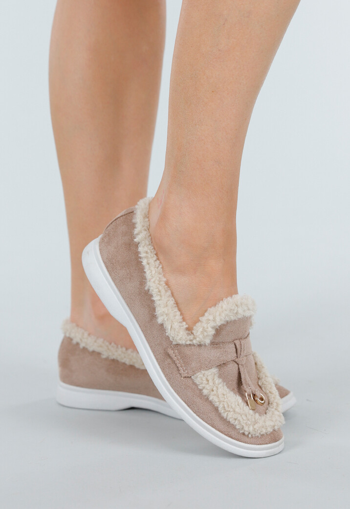 Taupe Instappers met Teddyvacht