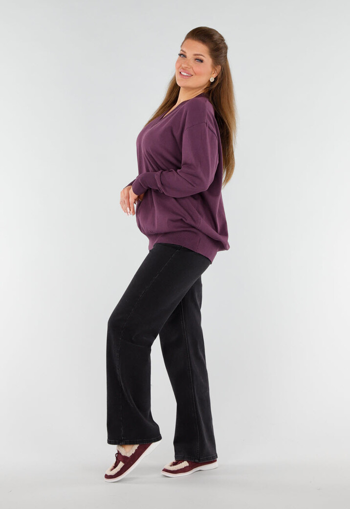 Bordeauxrode Instappers met Teddy Afwerking en Goudkleurig Detail