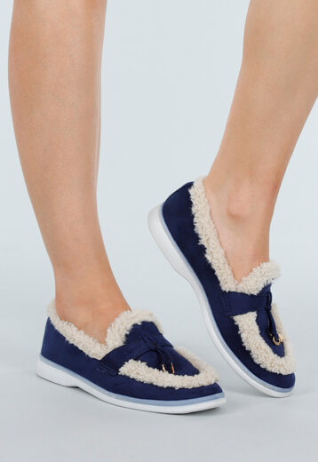 Blauwe Teddy Instappers