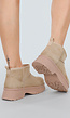 Beige Gevoerde Warme Boots met Teddy Binnenkant