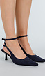 Navy  Pumps met Enkelbandje en Puntneus