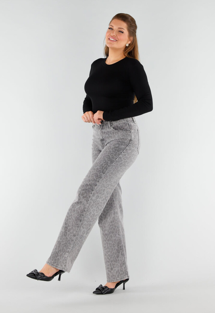 Zwarte Body met Lange Mouwen en Ronde Hals