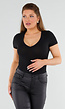 Zwarte Body met V-Hals