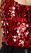 Rood Pailletten Halter Top met Open Rug
