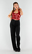 Rood Pailletten Halter Top met Open Rug