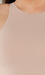 Nude String Body Mouwloos met Hoge Hals