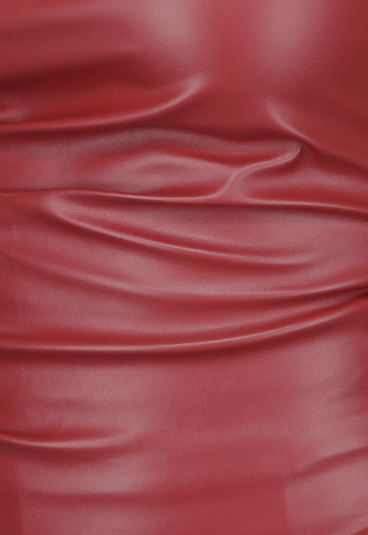 Burgundy Bandeau Top in Lederlook