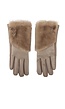 Leren Handschoenen met Faux Fur