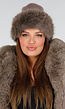 Gebreide Muts met Brede Faux Fur Rand