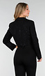 Zwarte Cropped Blazer met Glitters