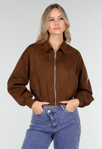 Bruine Suèdelook Jas