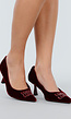 Burgundy Fluwelen Pumps