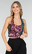 Multicolor Pailletten Halter Top