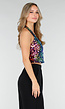 Pailleten Cropped Haltertop met Blauw en Paars