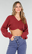 Rode Cropped Trui
