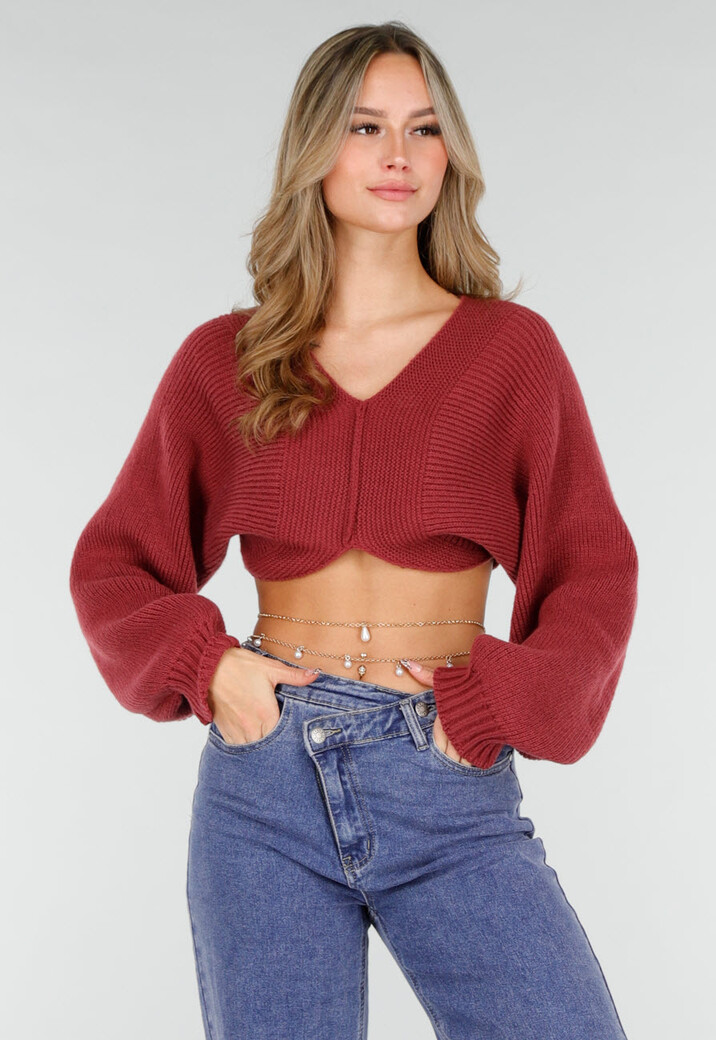 Gouden Bodychain met Parelbedels en Dubbele Schakelketting