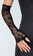Zwarte Kanten Lange Avondhandschoenen