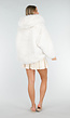 Witte Faux Fur Jas met Capuchon