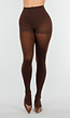Donkerbruine Panty met Hoge Taille en Corrigerend Effect