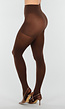 Donkerbruine Panty met Hoge Taille en Corrigerend Effect