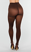 Donkerbruine Panty met Hoge Taille en Corrigerend Effect