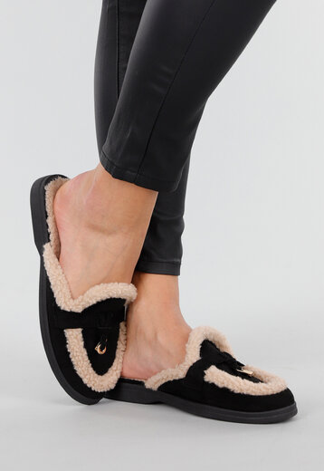 Zwarte Teddy Loafers