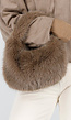 Faux Fur Tas met Gouden Schouderketting