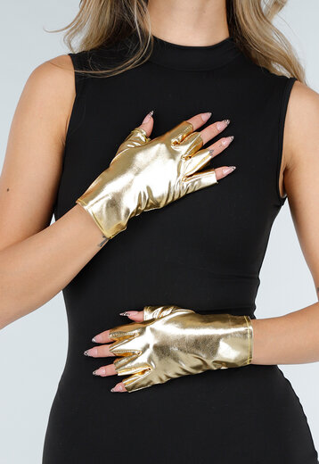 Gouden Metallic Stretch Handschoenen