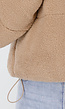 Beige Teddy Jas met Afneembare Capuchon