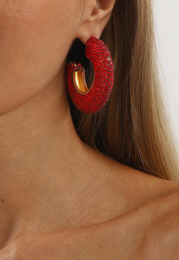 Statement Oorbellen met Strass