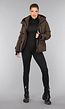 Korte Bruine Winterjas met Capuchon
