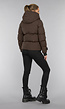 Korte Bruine Winterjas met Capuchon