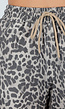 Leopard Print Broek met Rechte Pijp en Elastische Taille