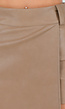 Beige Asymmetrische Skort met Schuine Overslag