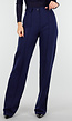 Tall Super Stretch Straight Leg Navy Blauwe Pantalon