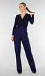 Tall Super Stretch Straight Leg Navy Blauwe Pantalon
