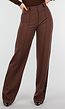 Tall Bruine Pantalon met Super Stretch