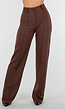 Tall Bruine Pantalon met Super Stretch