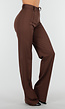 Tall Bruine Pantalon met Super Stretch