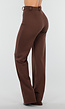 Tall Bruine Pantalon met Super Stretch