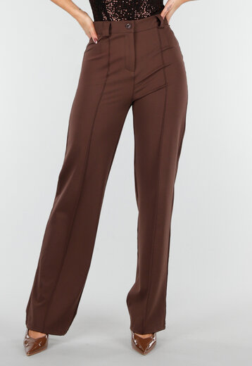 Straight Leg Bruine Pantalon