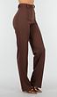 Straight Leg Bruine Pantalon Super Stretch