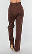 Straight Leg Bruine Pantalon Super Stretch
