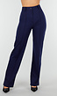 Super Stretch Straight Leg Navy Blauwe Pantalon