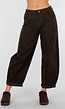 Bruine Barrel Jeans met Panterprint