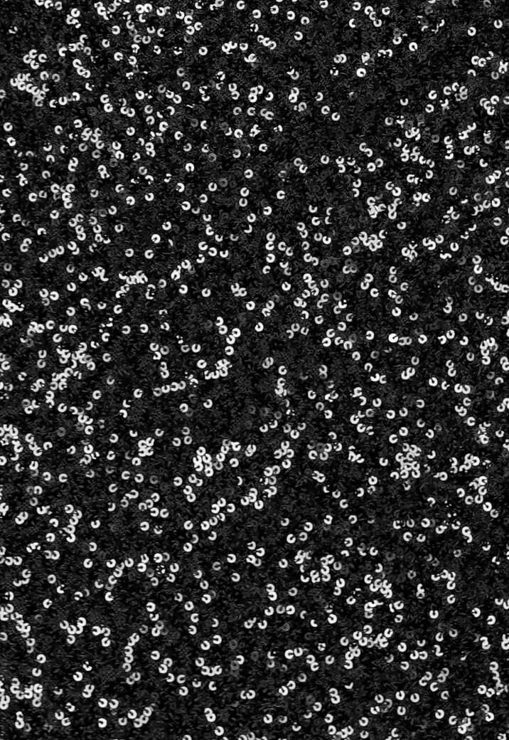 Zwarte Wikkelrok met All Over Pailletten en Strikkoord