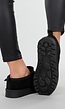 Zwarte Instappers met Suede Look en Verhoogde Profielzool