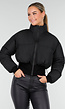 Zwarte Cropped Puffer Jas