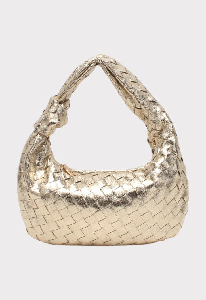 Gevlochten Handtas met Korte Hengselband