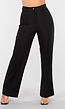 Zwarte Petite Super Stretch Pantalon met Riemlusjes